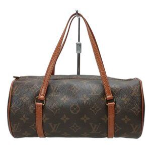 Louis Vuitton Papillon Monogram Handbag Canvas Leather Brown